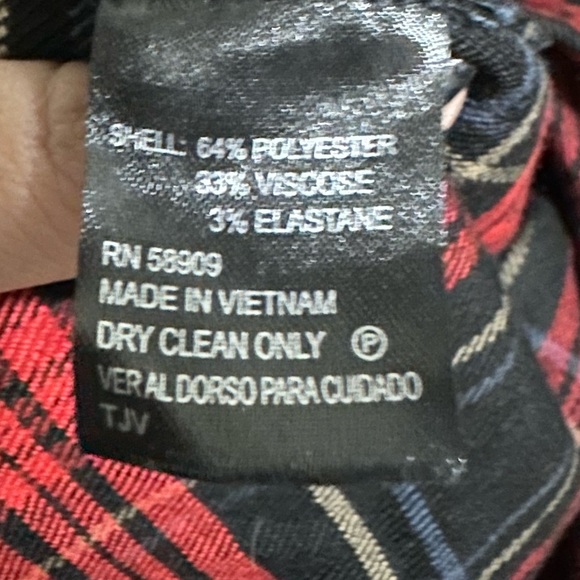 cremieux red plaid belted shirt dress 2 - Picture 12 of 16